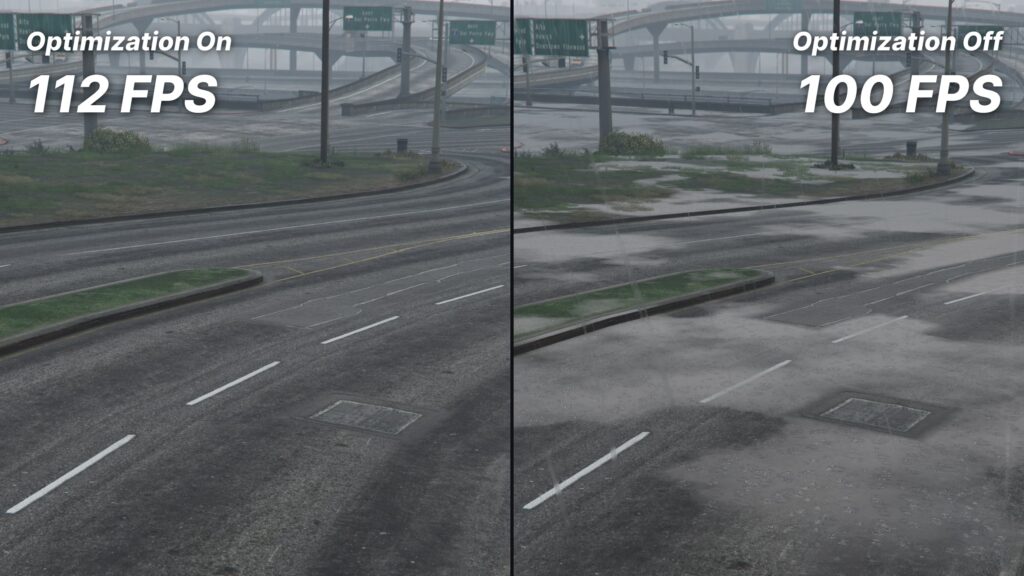 GTA 5: Remove rain and snow effects and get a fps boost with FIveMods - comparison