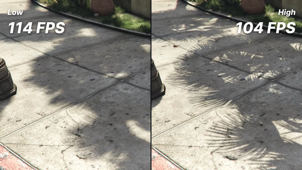 gta 5 settings shadow quality comparison
