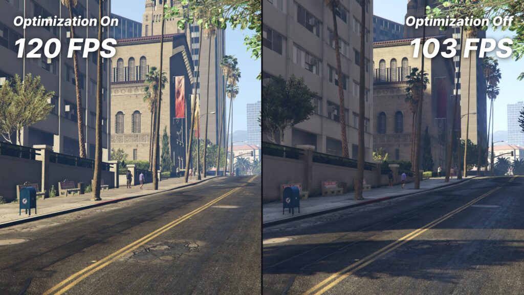 GTA 5: Disable Shadows and get a fps boost with FIveMods - comparison