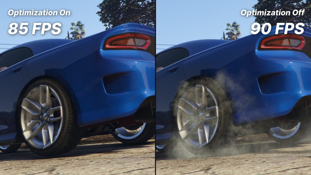 GTA 5: Remove particles and get a fps boost with FIveMods - comparison