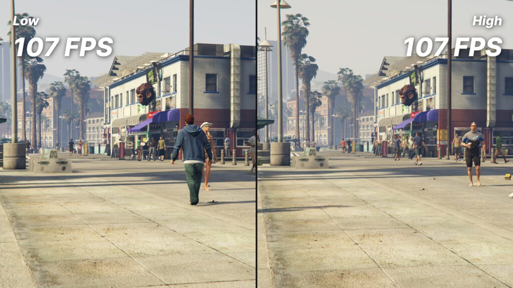 gta 5 city population and variety of population settings doesn't affects at your fps - comparison