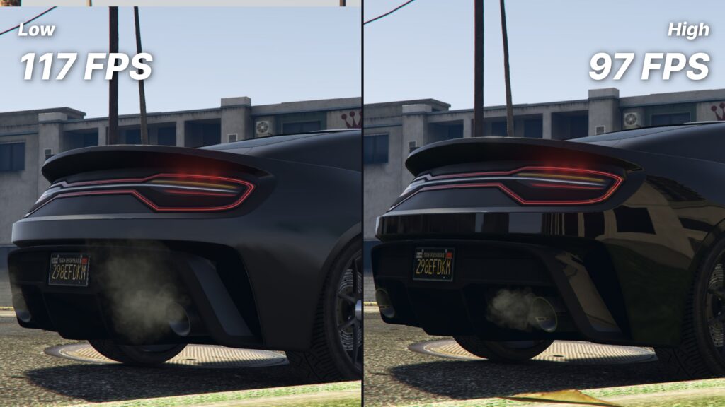Reflection quality has a serious impact on your gta 5 graphics optimization - comparison