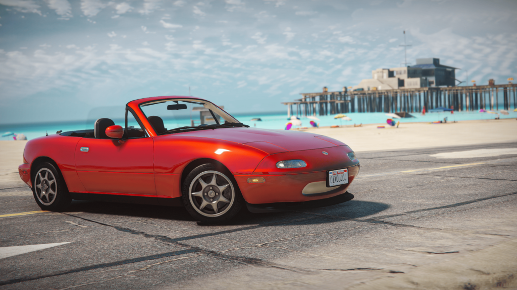 The enhanced exterior of the red car in GTA 5.