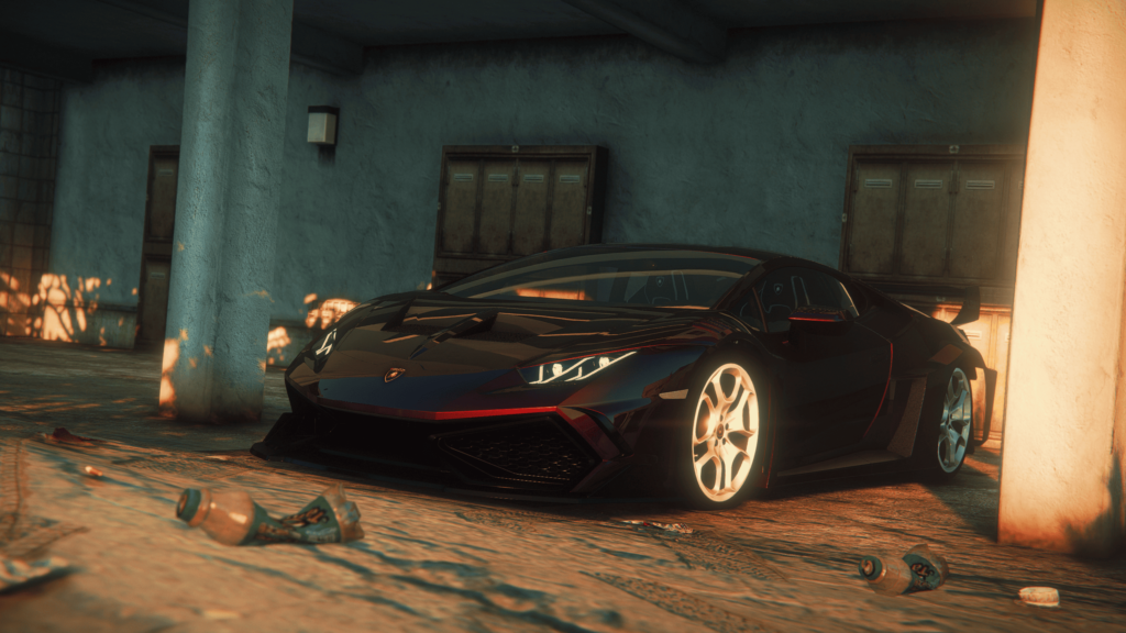 Sleek contours and a deep black hue elevate the car's aesthetic.