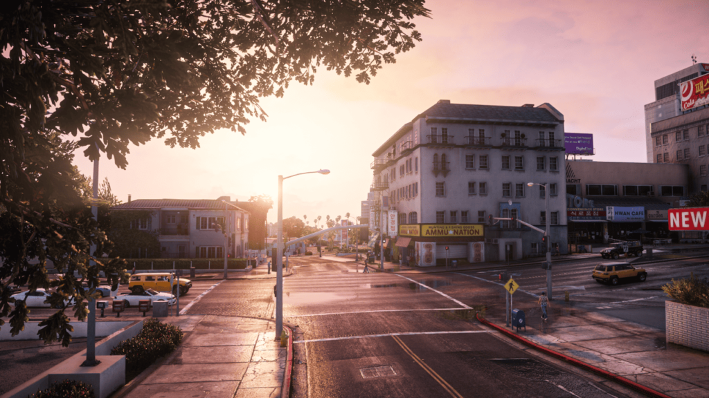 Stunning view of the Los Santos streets in the latest GTA 5 update