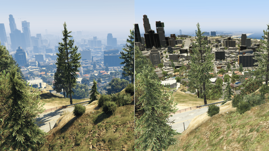 Enhanced image of the GTA 5 after applying the FiveM settings.